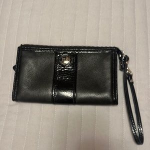 Coach horse and carriage wristlet wallet